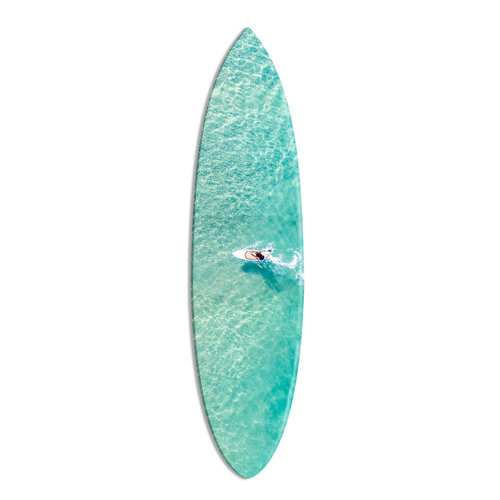Oliver Gal Open Water Surfboard Decorative Surfboard Wall Art Print